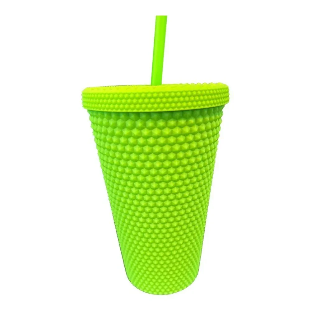 Starbucks 2021 Neon Lime Green Studded Tumbler 16oz‎ Cold Cup